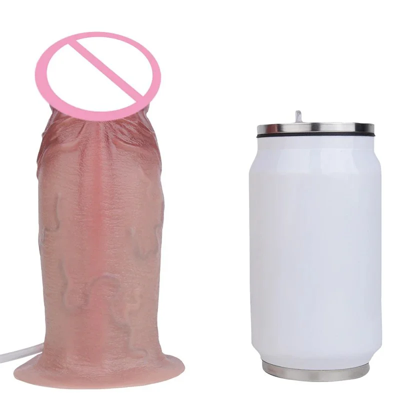 Ultra Thick Squirting Dildo With Strong Sucker Silicone Ejaculating Penis Sex Toy for Men Women Butt Expansion Masturbator