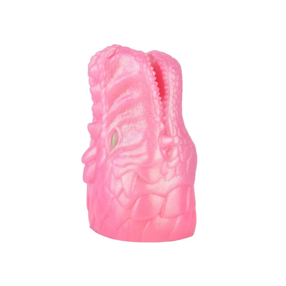 Fantasy Monster Dragon Beast Faucet Masturbation Cup Polarized Gold Powder Soft Silicone Male Masturbator Adult Toys