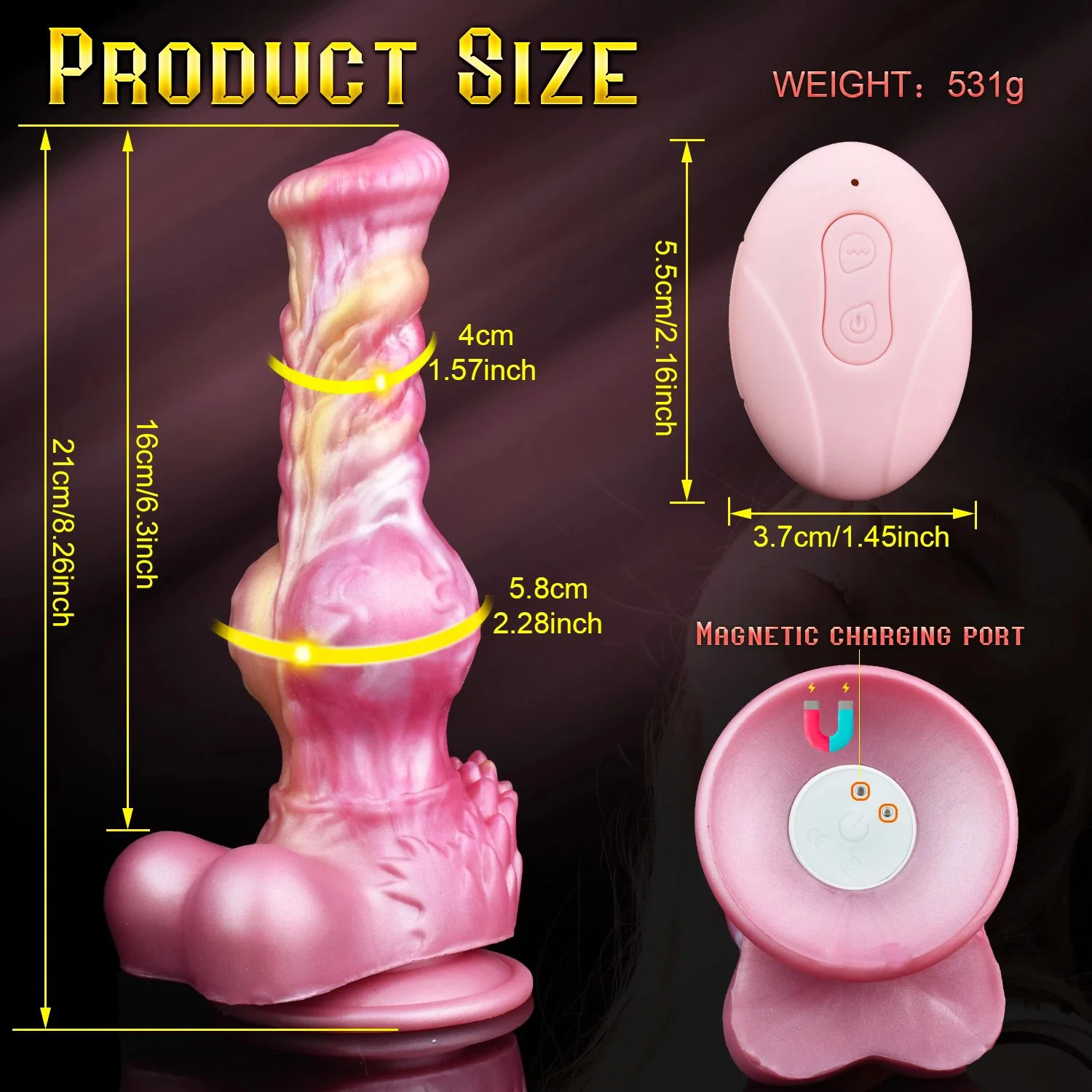 Vibrating Fantasy Horse Dildo Adult Vibrator Multi-Frequency Vibration Intensified Sensation Experience