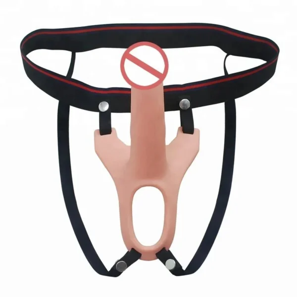 Wearable Hollow Penis Sleeve Extender Strap on Dildo Pants Lesbian Dildo
