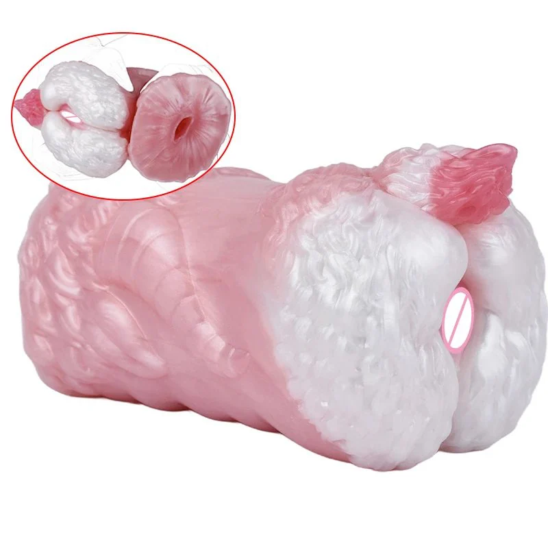 Manual Male Masturbator Penis Stroker Sex Toys for Adult Realistic Pocket Pussy with Single Hole Animal Penis Trainer