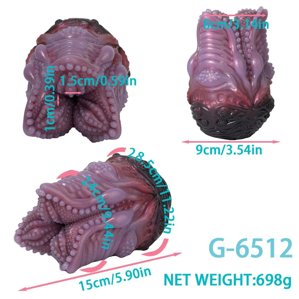 Purple Black Silicone Male Masturbator Fantasy Beast Egg Design Onahole Pocket Pussy Sex Toys Adult Men Stroker