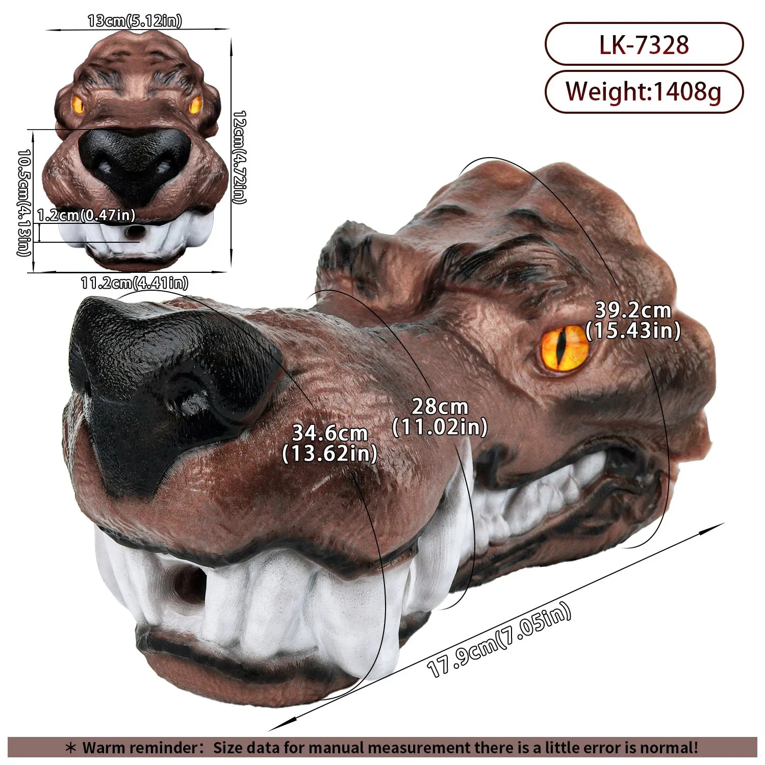 Real Wolf Head Male Masturbator Pocket Pussy Stroker Onahole Animal Vagina Sex Toys Adult Supplies Sex Toy Drop