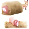 Furry Fox Fantasy Silicone Male Masturbator Single Channel Stroker Cup Soft Grip Penis Massager Adult Toy