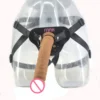 Unisex Sex Toys Dress Artificial Penis with Leather Sex Toy with Belt for Lesbian Sex Toy Strap on Dildo