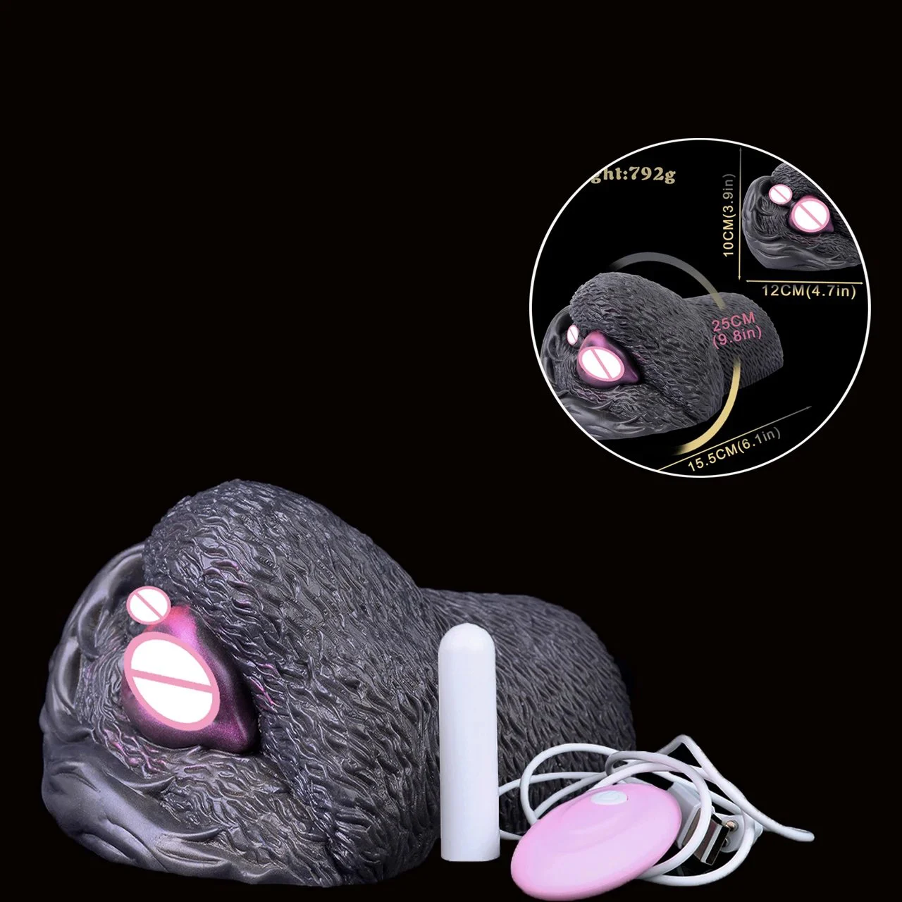 Vibrating Real 3D Print Silicone Masturbation Cup for Men Pocket Pussy Adult Endurance Exercise Oral Cup Masturbator Sex Product