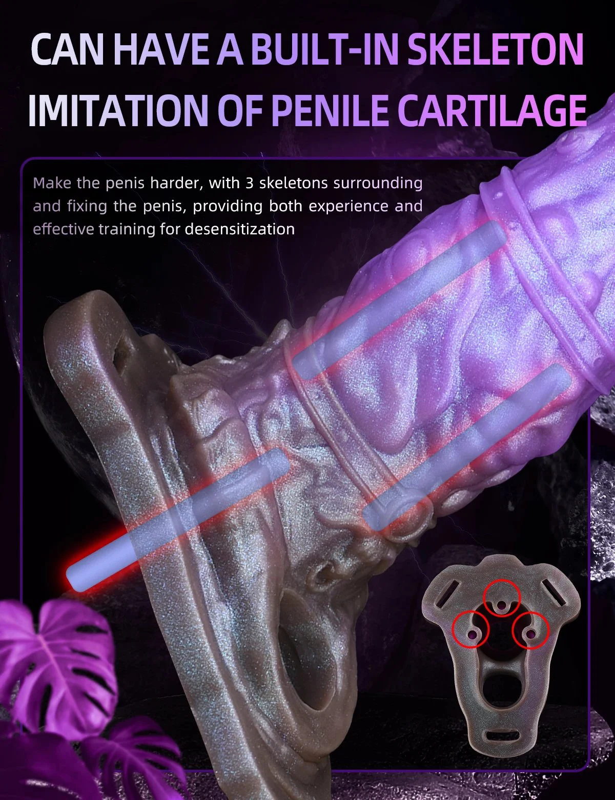 Monster Penis Sleeve Realistic Cock Ring Silicone Wearable Adult Sex Toy for Men and Couple,Fantasy Cock Extender Sleeve