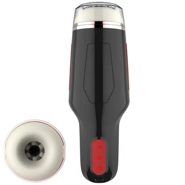 One-Click Burst Adult Sex Toys for Men 10-Freq Vibrating and 5-Freq Clamping Charging Masturbator