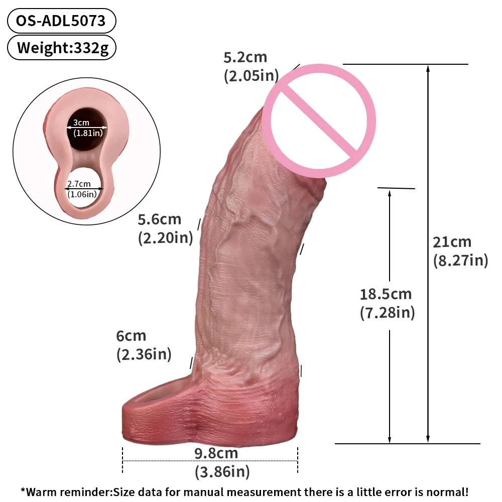 Medical Grade Silicone Male Penis Extender Simulation Dildo Experience Feel Realistic Big Dildo Suitable for Male