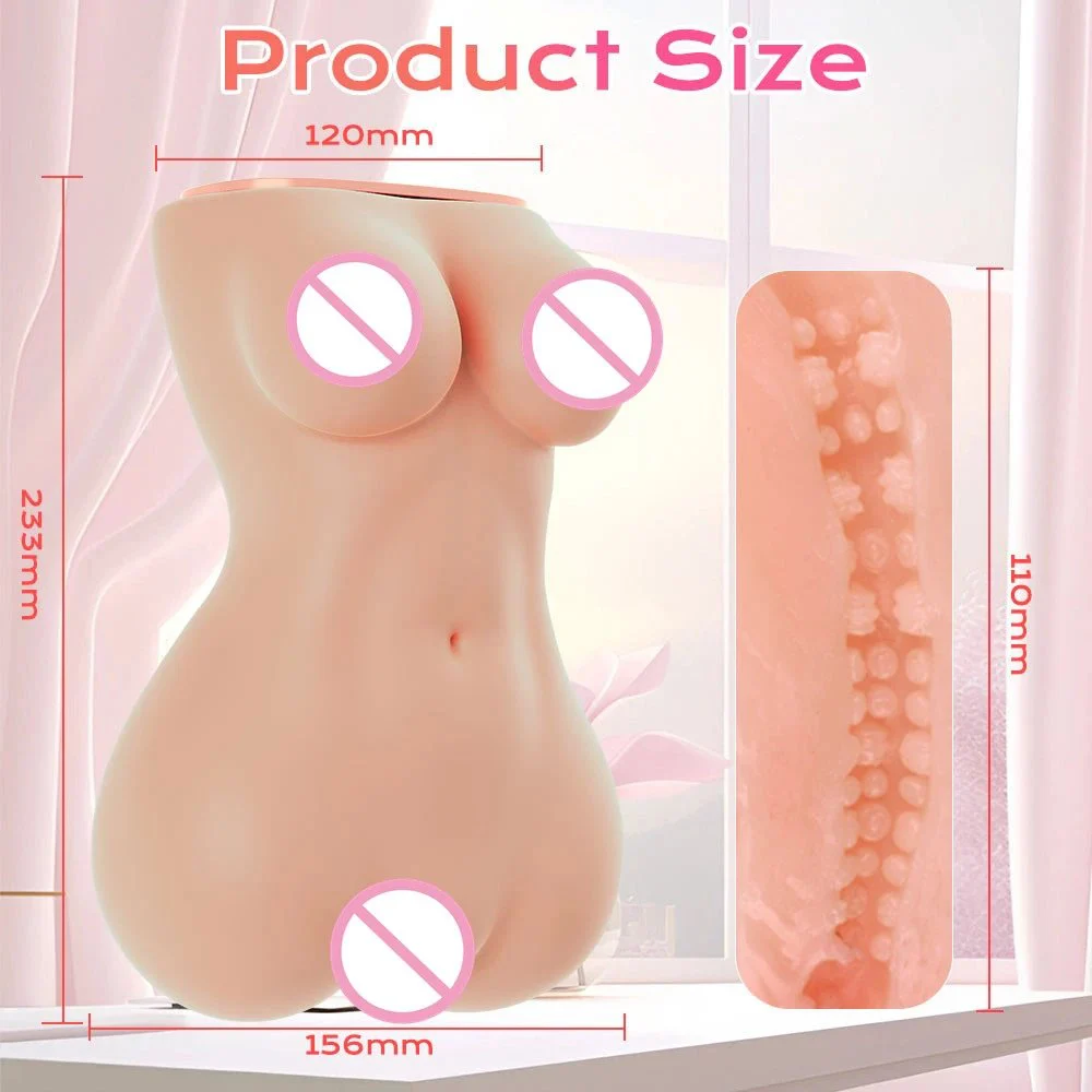 USB Big Breast Realistic Vaginal Sex Toys Half Body Sex Doll Large Sucking Vibrating Masturbation