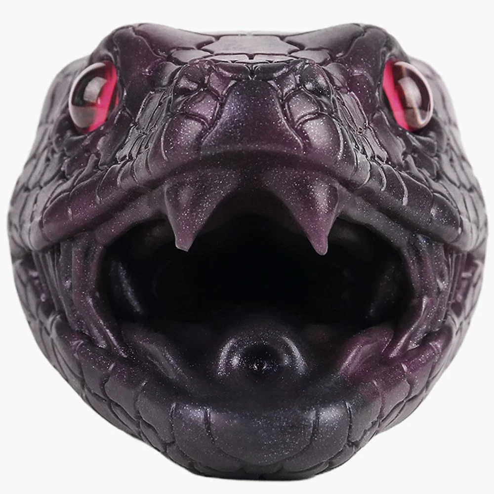 Violet Shade Serpentress Style Men Masturbator with Animal Design Liquid Silicone Masturbator for Male Sex Game