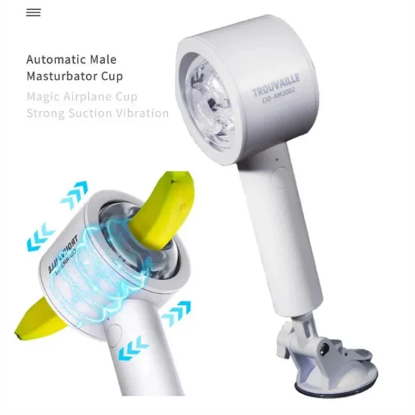 Pussy Real Vagina Aircraft Automatic Telescopic Male Masturbator Cup Hair Dryer Shaped Masturbation Cup