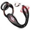 Men Vibrating Delay Ejaculation Cock Ring Anal Plug Sex Toys for Couples