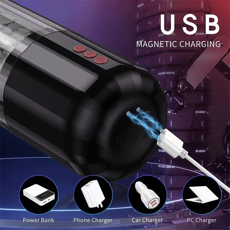 Powerful Masturbator Cup Vibrating Automatic Telescopic Thrusting Rotation Male Masturbation Cup