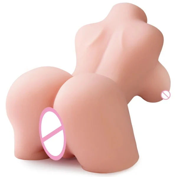 Lifelike TPE Vagina Sex Doll with Big Ass Half Body Silicone Design for Male Masturbation
