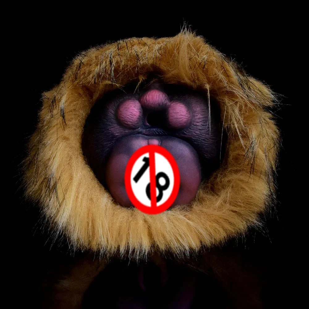 Simulation Animal Fantasy Silicone Dog Masturbator Pocket Pussy Stroker with Animal Fur Fantasy Sex Plush Toys for Men