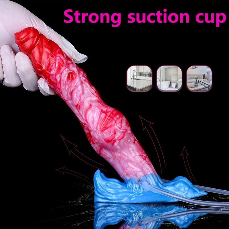 Wolf Anal Dildo Inflatable Squirting Dildo with Adjustable Girth Anal Sex Toys G-spot Stimulator Prostate Massager Sex Toy