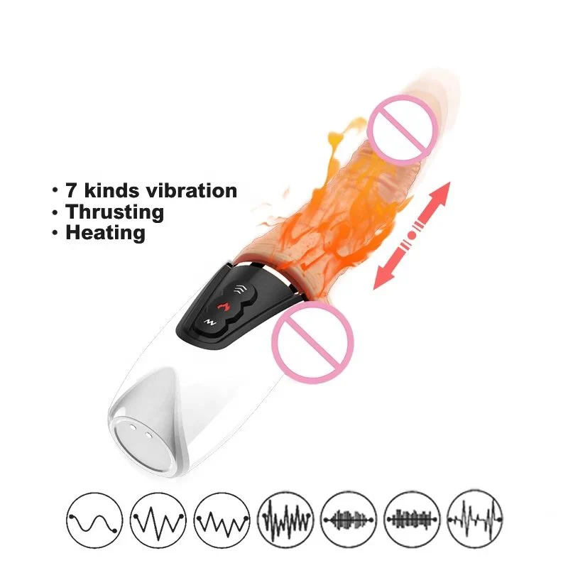 Women Medical Silicone Handheld Big Size 7 Frequency Vibrating Swing Sex Doll Toys Spirit Condom