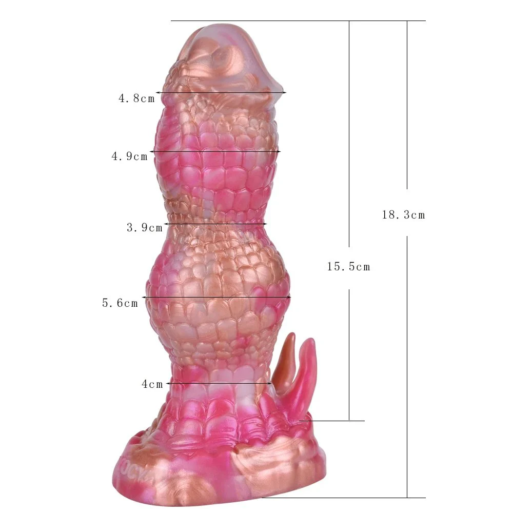 Thoughtfully Designed with an Upturned Tip Rounded Ridges and an Incredible Bulge Knot Silicone Dildo for Women