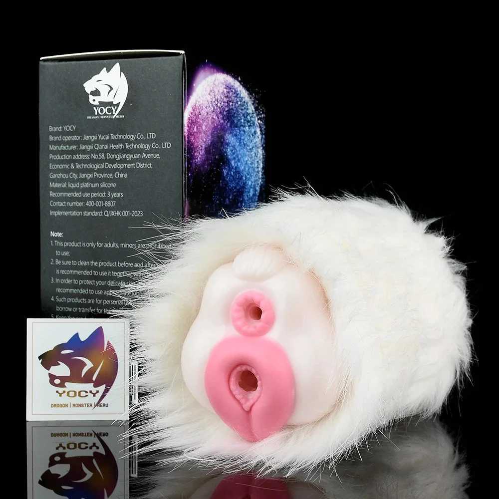 Realistic Animal Pussy Men Masturbator Soft Silicone Vaginal Anal Channel Fantasy Stroker Toy Fetish Fur Fantasy Sex Toys