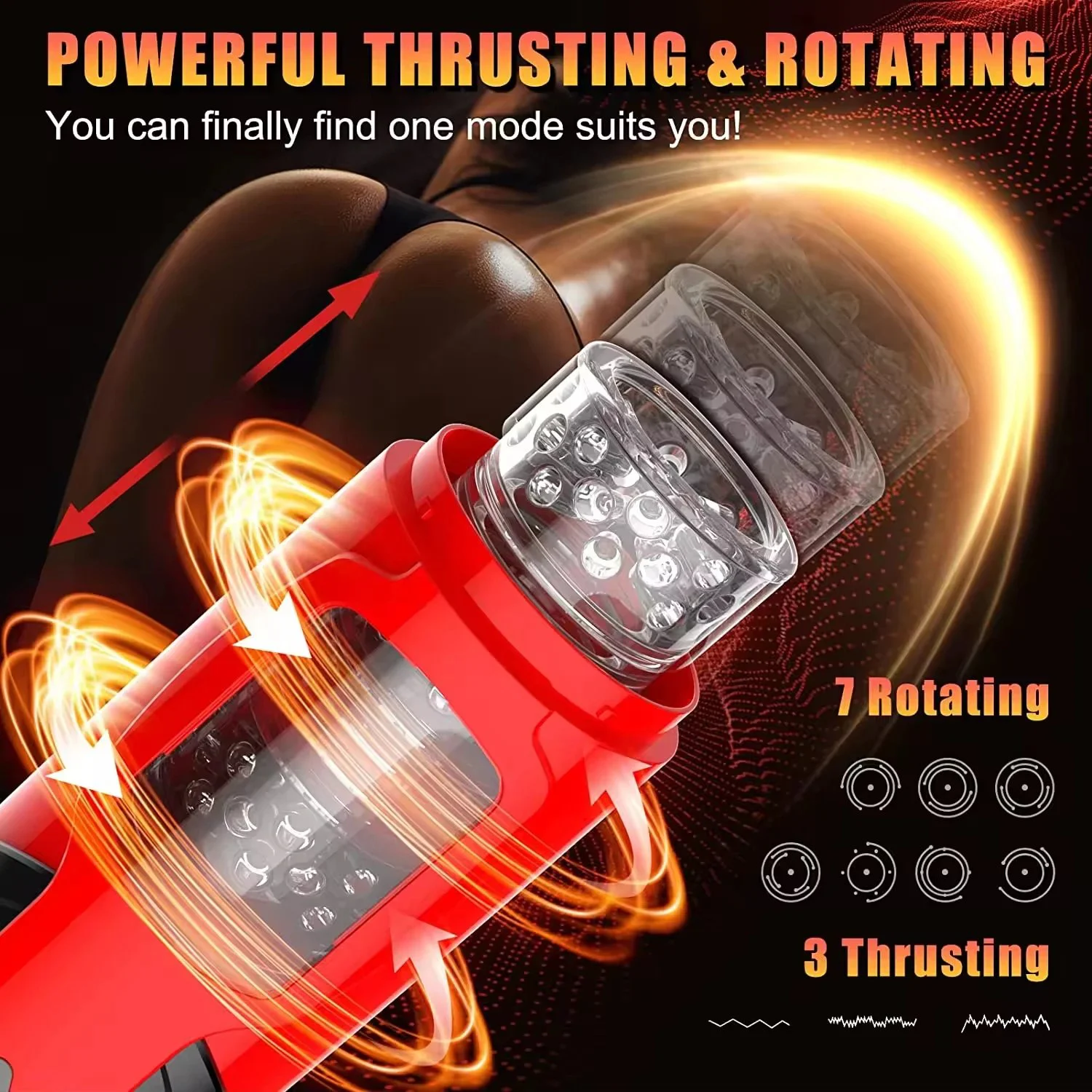 Soft TPE Waterproof Electric Masturbator with Real Touch Feeling and Customized Color for Male Use