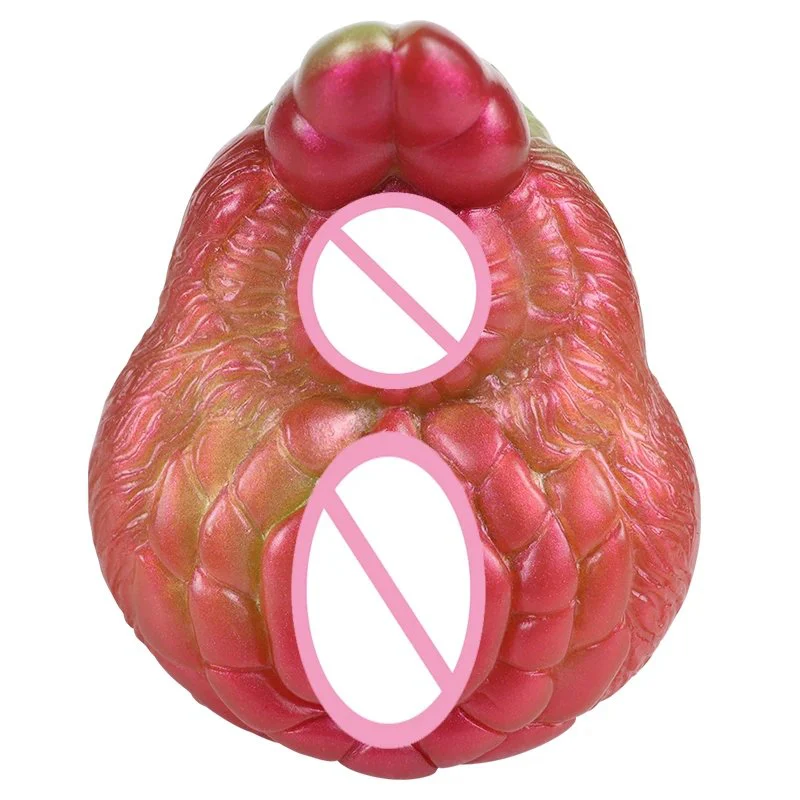 Realistic Monster Masturbator Pocket Pussy Sex Toy 3D Silicone Double Tunnel Cup Pocket Pussy Large 3D Vagina Clitoris Sex Toy