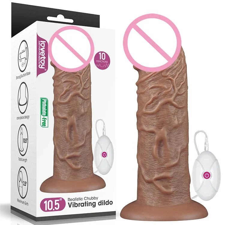 Waterproof Strong Suction 10.5 Inch XXL PVC Dildo Sex Toys Realistic Huge Big Penis Vibrating Dildo for Women and Men