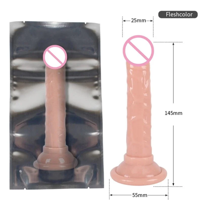 Wild Free Silicone G-Spot Dildo with Suction Cup Dong PVC Sex Product