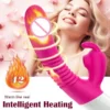 Female Masturbation 7 Modes 3 in 1 Heating Vibrating Sex Toys Clitoral Stimulation Sucking Rabbit Vibrator