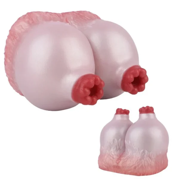 Sheep Milk Dual-Channel Male Masturbator, Made of Safe Silicone Material, Strong Pressure Sensation, Realistic Experience