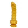 Stimulate Bumpy Texture 8.67 Red Gold Dildo Anal Sex Toys Big Plug Anal Butt Plug Silicone for Men Women