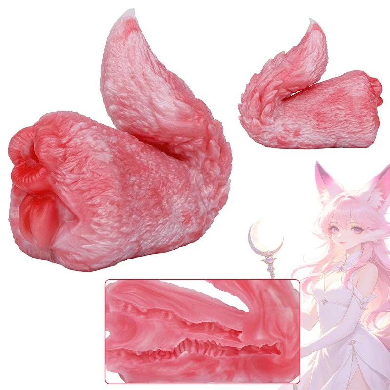 Spirit Fox Luna Tail FAAK Dual Channel Silicone Male Masturbator Fantasy Fox Tail Design Texture Adult Toy