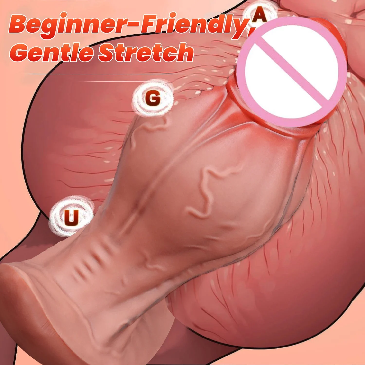 Soft Realistic Anal Dilation Dildo Wearable Plug Liquid Silicone Waterproof Butt Plug for Women Men G-Spot Prostate