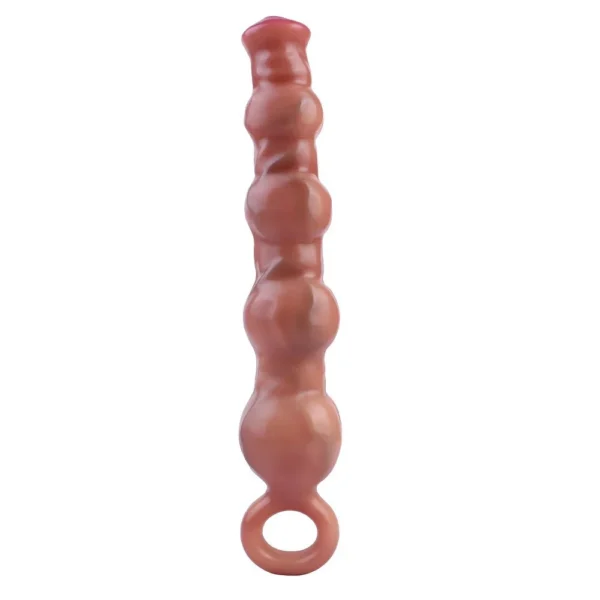 Vibrating Vaginal Stimulation Prostate Massager Anal Toys Silicone Anal Beads with Pull Ring Design Sex Toy for Men Women Couple