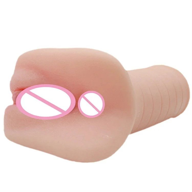 Soft TPE Double Masturbator Channel Real Vagina Pocket Pussy Anus Male Masturbation Cup Sex Toys