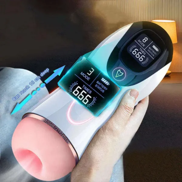 Smart Counting Silicone Male Masturbating Sexy Adult Products Machines Sucking Sound Vibrating Masturbation