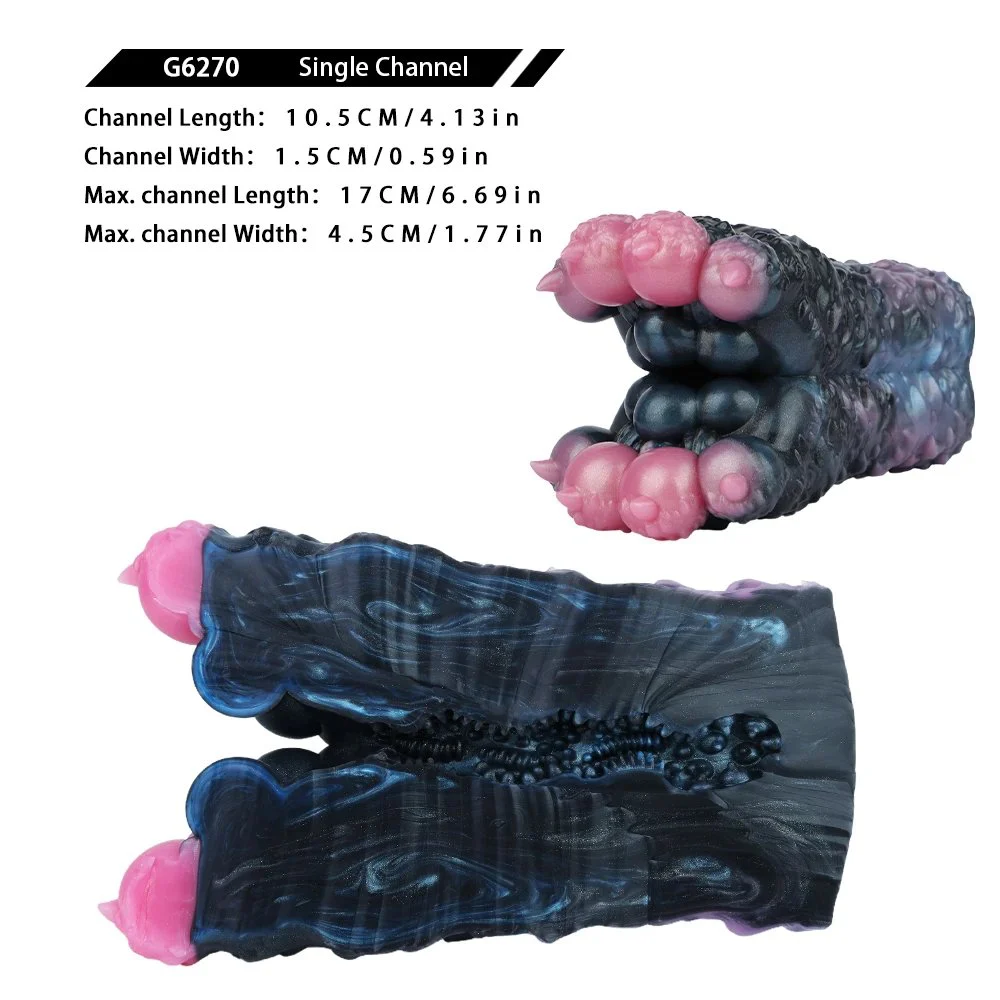 Soft Silicone Creature-Inspired Male Masturbator with Detailed Stimulating Tunnel Masturbator for Men