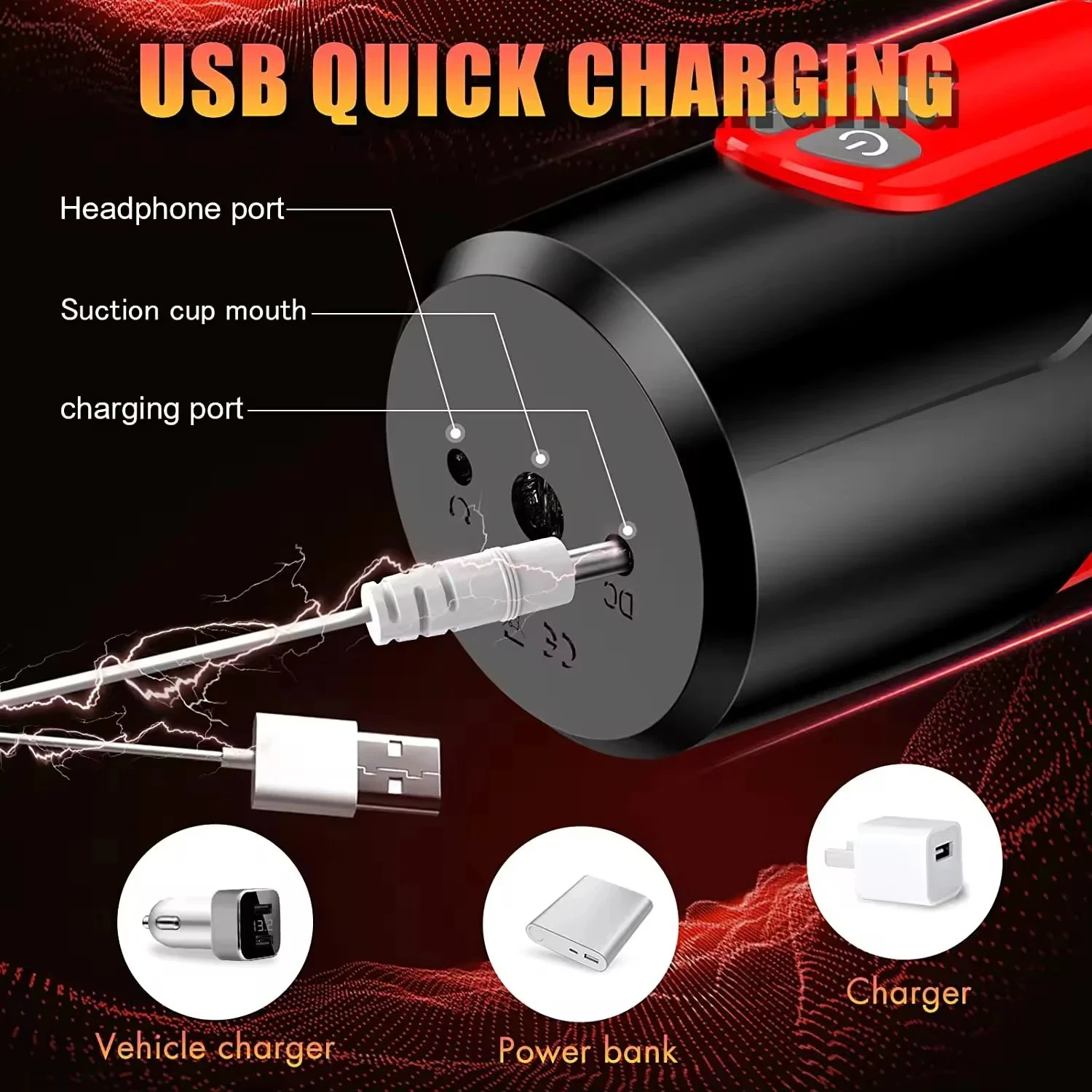 Soft TPE Waterproof Electric Masturbator with Real Touch Feeling and Customized Color for Male Use