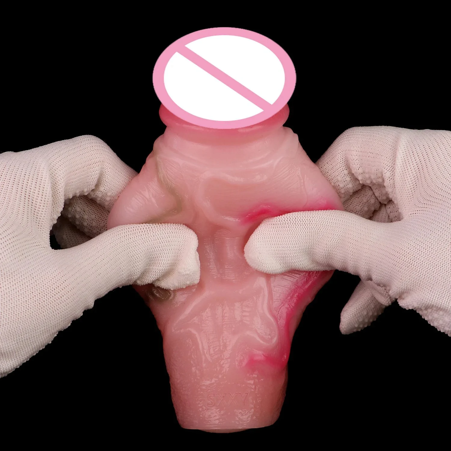 Pinkish White Penis Enlargement Condom Reusable Wearable Penis Sleeve Dildo Enhancer Sleeves Adults Sex Dick Sleeve for Men