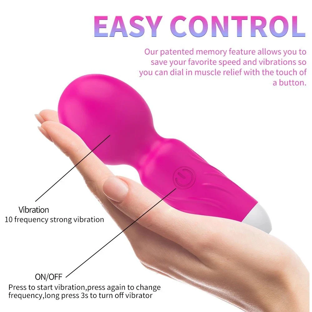 10 Frequency Powerful Mini Clit Vibrator Clitoris Vibrating Massage Wand Mini AV Wand Vibrator Sex Toy