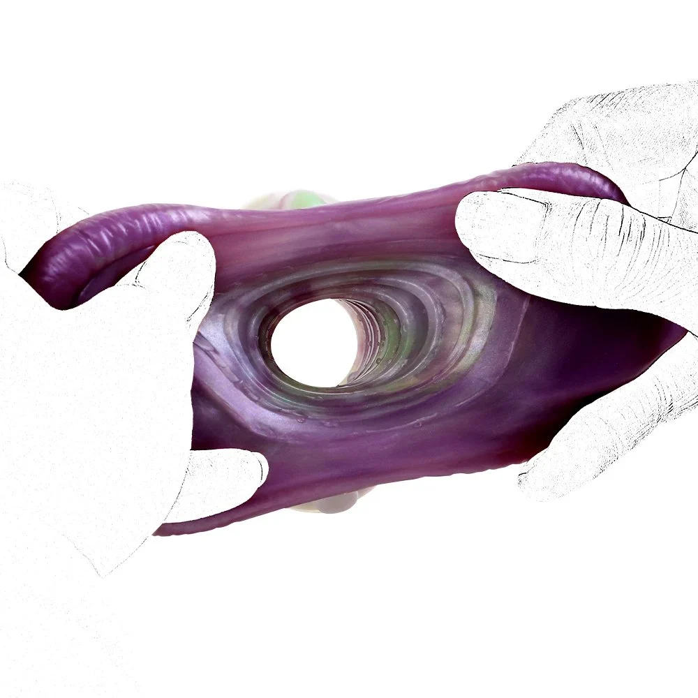 Purple Color Masturbation Cup Silicone Material Sex Toys Male Masturbator