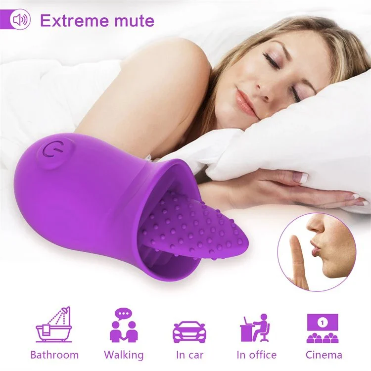 10 Frequency Clitoris Stimulator Vibrating Cunnilingus Massager Tongue Licking Vibrator Oral Sex Toys