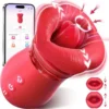 360-degree Rotation Licking Tongue Clitoral Sucking Mouth Vibrator Female Couple Sex Toys