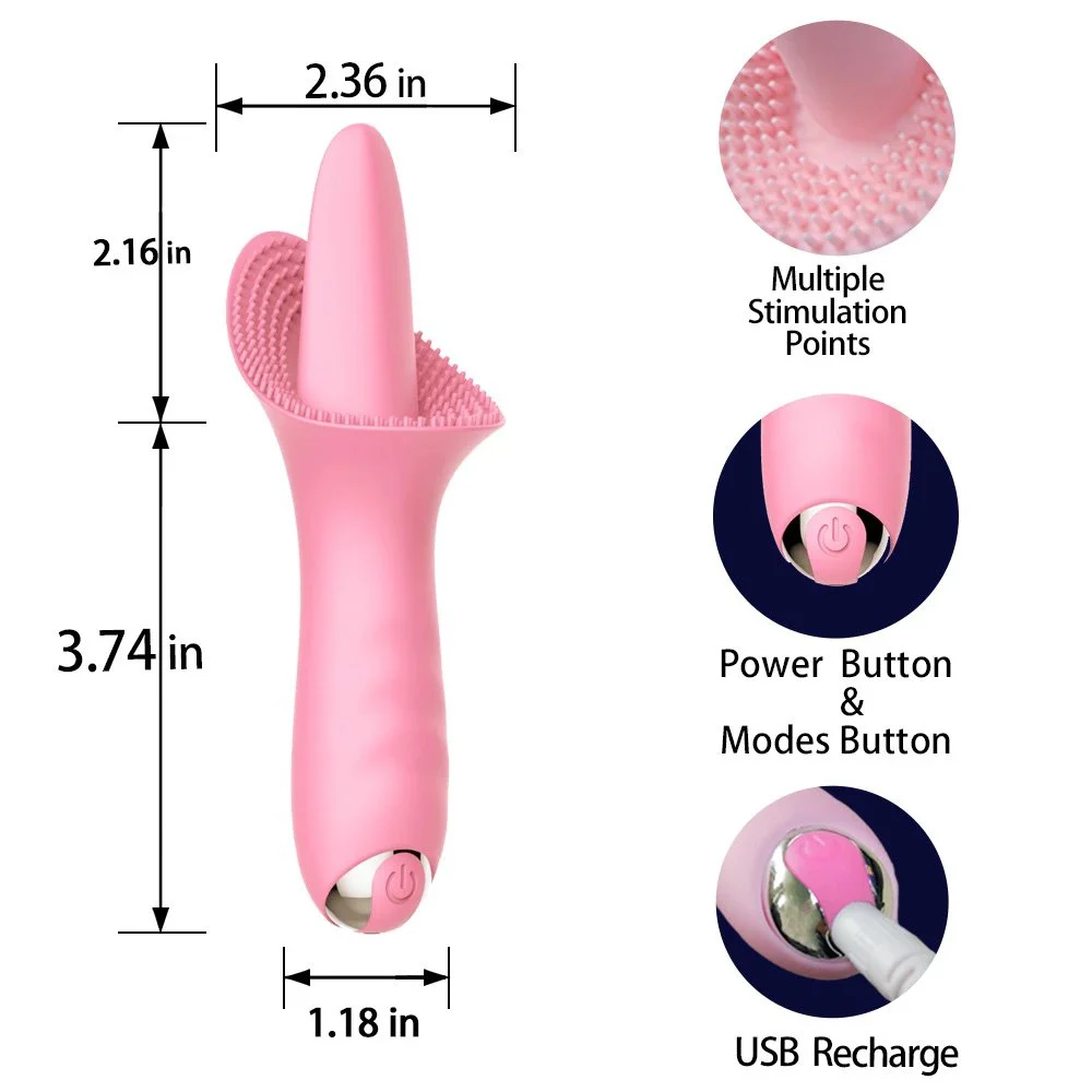 Female Sucker 5 Frequency Breast Massager Tongue Cunnilingus Breast Pump Couple Fun Vibrating Egg Toy