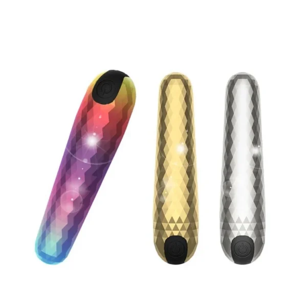 10 Frequency USB Charging Diamond Colorful Mini Bullet Vibrator Sex Toy for Women Masturbation