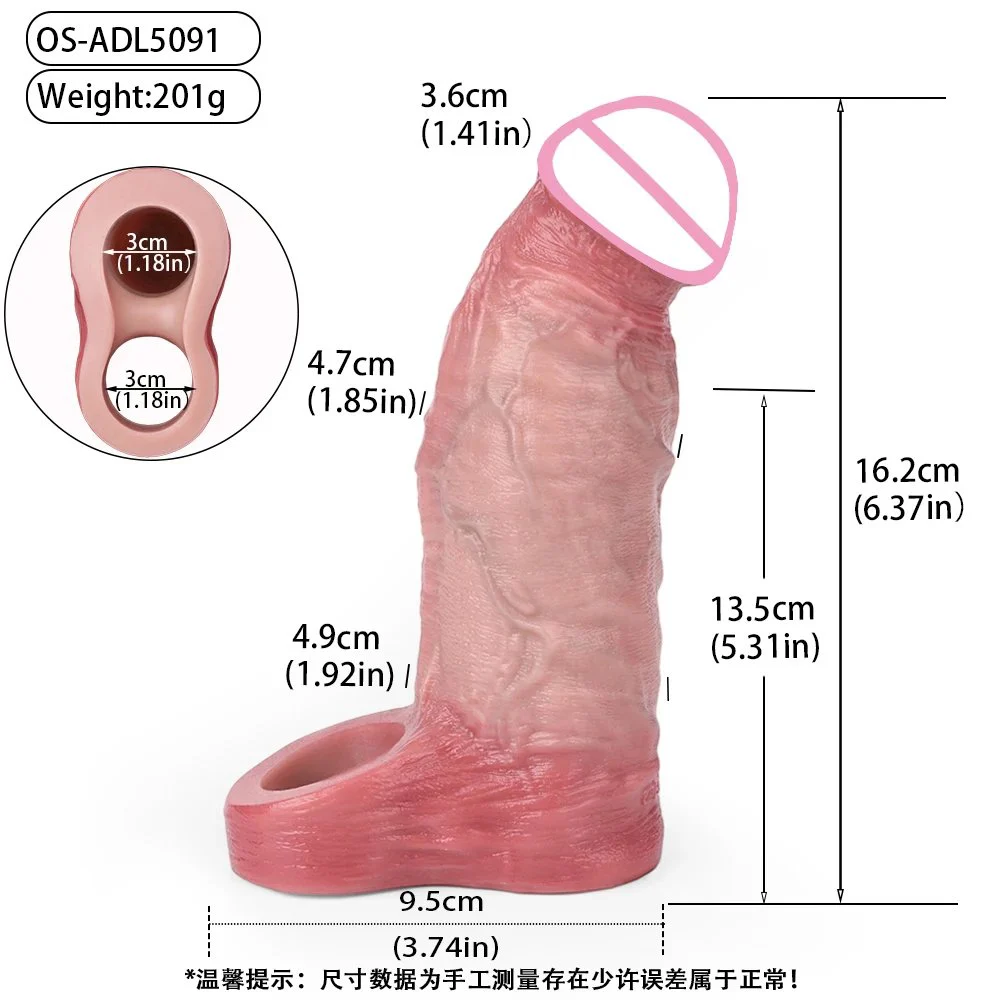 Realistic Male Penis Extender - Effectively Increases Penis Size Made with Medical-Grade Silicone Convenient to Wear