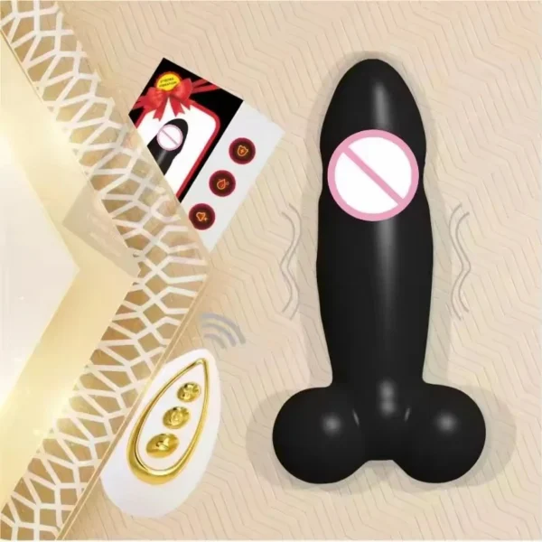 Portable Mini Dildo Anal Plug Vibrator Women-Waterproof USB Rechargeable Multi-Frequency G-Spot Butt Stimulation Sex Toy