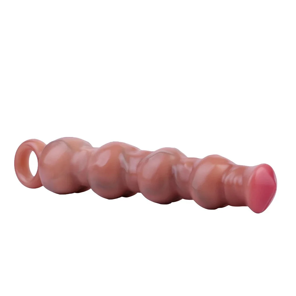 Vibrating Vaginal Stimulation Prostate Massager Anal Toys Silicone Anal Beads with Pull Ring Design Sex Toy for Men Women Couple
