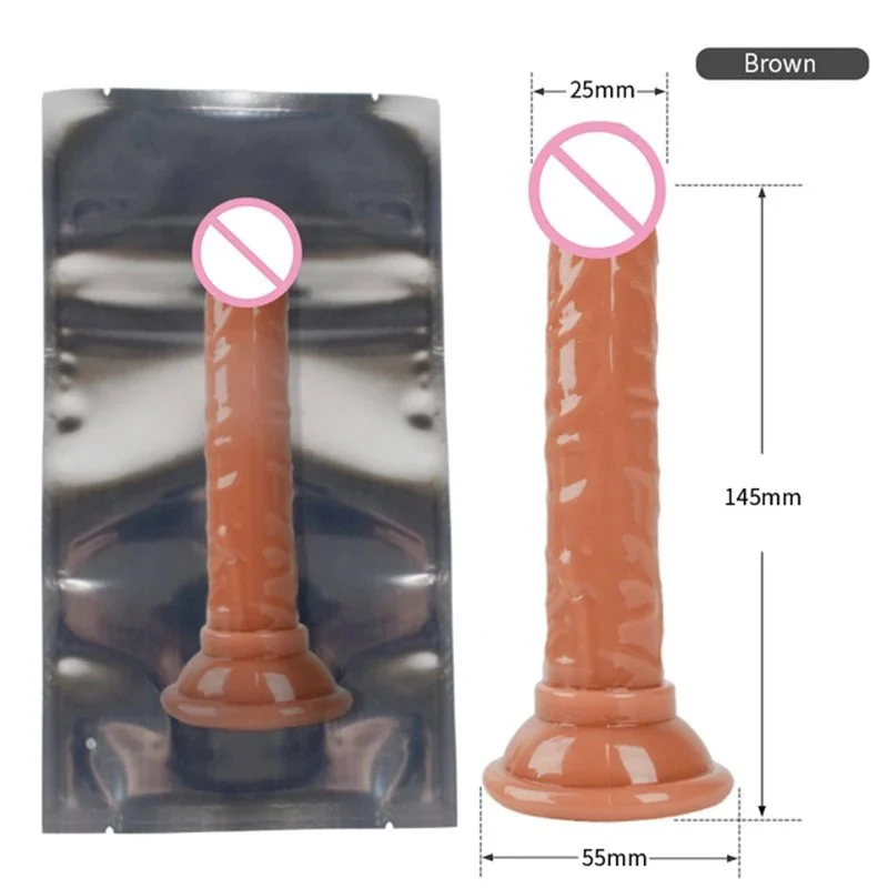 Wild Free Silicone G-Spot Dildo with Suction Cup Dong PVC Sex Product