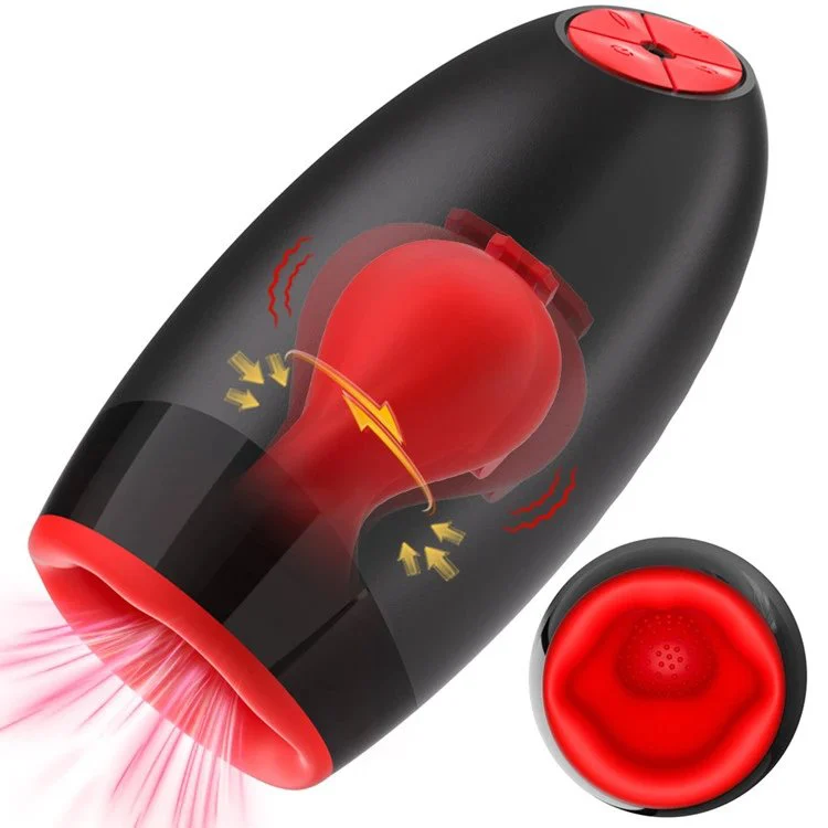 USB Silicone Male Masturbation Device Rotating Penis Massage Sex Toys for Men